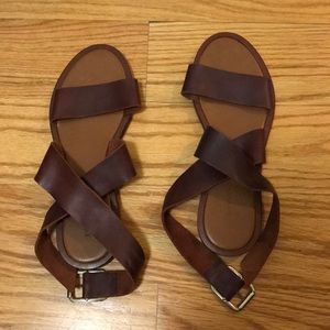 Zara real leather sandal size 37